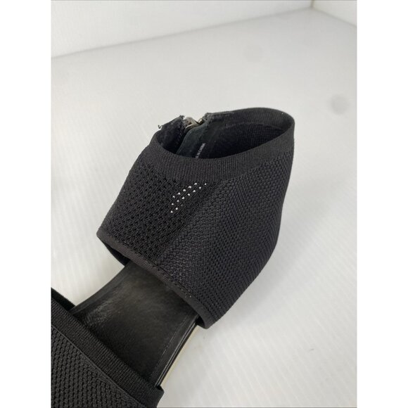 Eileen Fisher Knit-St Stretch Black Open Toe Platform Sandals Women’s Sz 9.5 - Picture 6 of 10